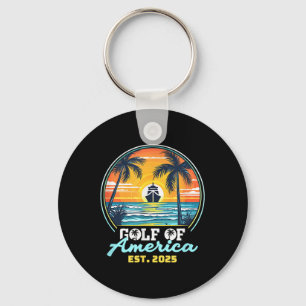 Gulf Of Usa America Shirt Est 2025 Retro Vintage B Key Ring