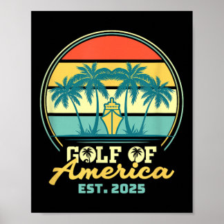 Gulf Of Usa America Shirt Est 2025 Retro Vintage B Poster