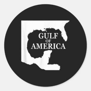 Gulf Of Usa America Shirt Funny Usa Flag Classic Round Sticker