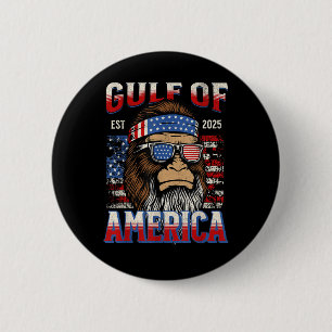 Gulf Of Usa America Trump Funny Bigfoot Mexico 6 Cm Round Badge