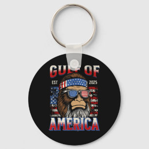 Gulf Of Usa America Trump Funny Bigfoot Mexico Key Ring