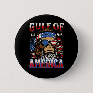 Gulf Of Usa America Trump Funny Bigfoot Mexico Pat 6 Cm Round Badge