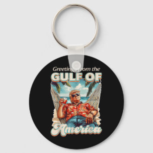 Gulf Of Usa America Trump Greeting From The Patrio Key Ring