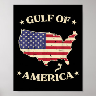 Gulf Of Usa America Usa American Map Men Women Kid Poster