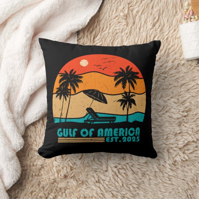 Gulf of USA America vintage American patriotic Cushion (Blanket)
