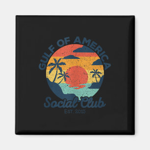 Gulf Of Usa Est 2025 Vintage America Sunset Gulf M Magnet