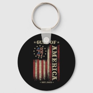Gulf Retro Of America Est 2025 Usa American Flag M Key Ring