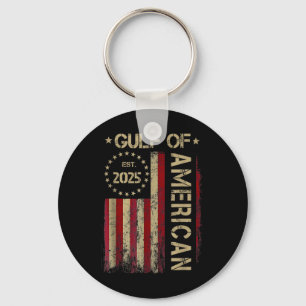 Gulf Retro Of America Est 2025 Usa American Flag M Key Ring
