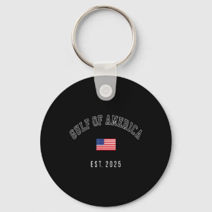 Gulf Retro Of America Est 2025 Usa American Flag M Key Ring