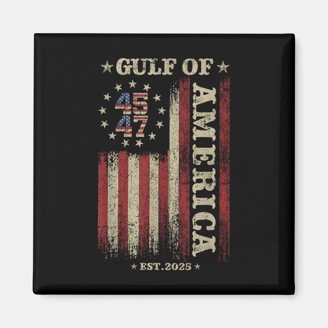 Gulf Retro Of America Est 2025 Usa American Flag M Magnet (Front)