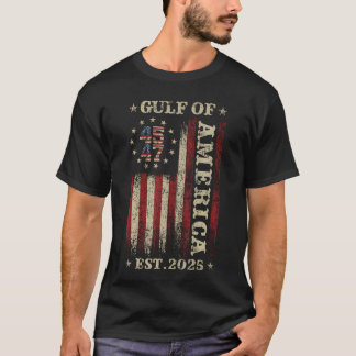Gulf Retro Of America Est 2025 Usa American Flag T-Shirt