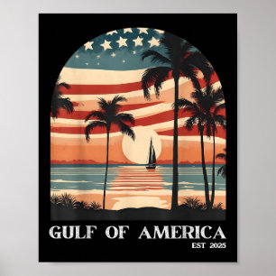 Gulf Retro Of America Est 2025 Usa American Men Wo Poster