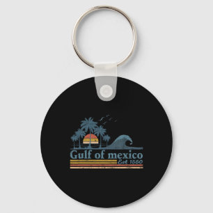 Gulf Retro Of Mexico Est 1550 Retro Vintage Beach Key Ring