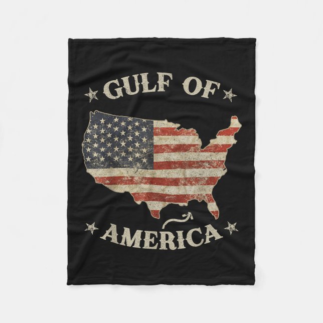 Gulf Retro Of Usa America Est 2025 American Flag M Fleece Blanket (Front)
