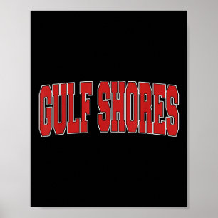 Gulf Shores Al Alabama Varsity Style Usa Vintage S Poster