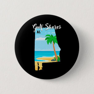 Gulf Shores Al Vintage Orange Beach Alabyma Trip V 6 Cm Round Badge