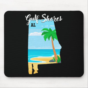 Gulf Shores Al Vintage Orange Beach Alabyma Trip V Mouse Pad