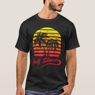 Gulf Shores Alabama 80s Summer Beach Palm Tree Sun T-Shirt