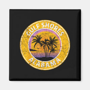 Gulf Shores Alabama Al Vintage Retro 80s Summer Magnet