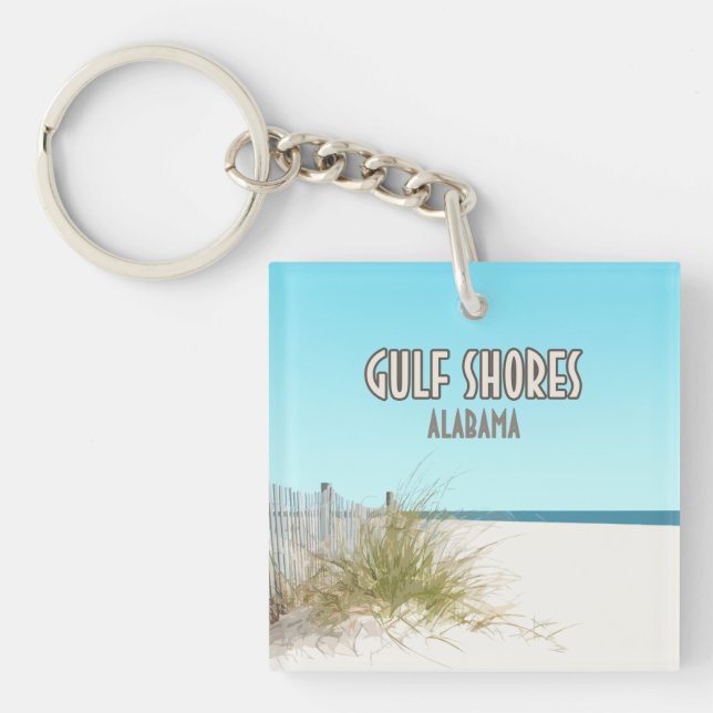 Gulf Shores Alabama Beach Key Ring (Front)