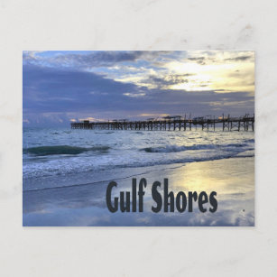 Gulf Shores Alabama Beach Sunrise Pier Postcard