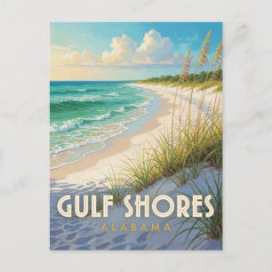 Gulf Shores Alabama Beach Travel Postcard