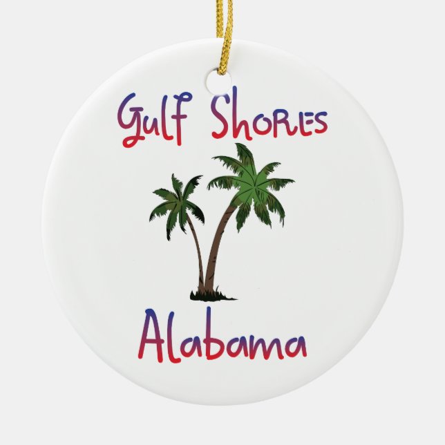 Gulf Shores Alabama Ceramic Tree Decoration (Front)