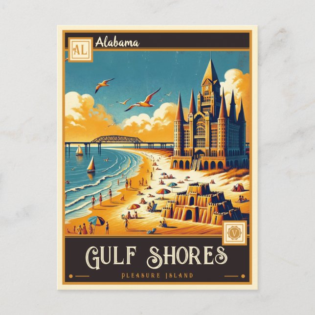 Gulf Shores, Alabama | Vintage Postcard (Front)