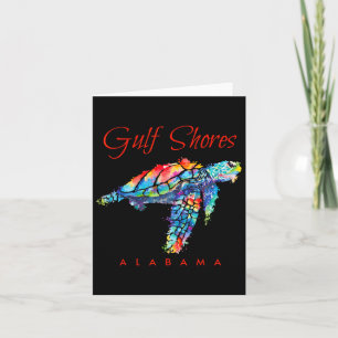 Gulf Shores Alabama Watercolor Sea Turtle Card