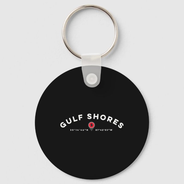 Gulf Shores Alabyma Al Graphic Map T  Key Ring (Front)