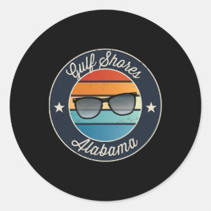 Gulf Shores Alabyma Al Vacation Souvenir Sungles S Classic Round Sticker