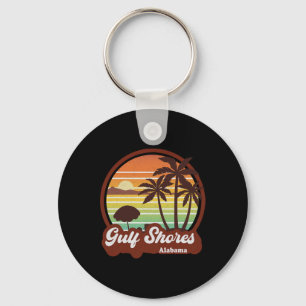 Gulf Shores Alabyma Al Vintage Retro 70s 80s Trave Key Ring