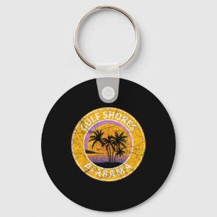 Gulf Shores Alabyma Al Vintage Retro 80s Summer Tr Key Ring