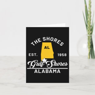 Gulf Shores Alabyma Al Vintage The Shores Souvenir Card