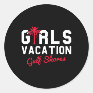 Gulf Shores Alabyma Girls Vacation Classic Round Sticker