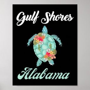 Gulf Shores Alabyma Sea Turtle Family Vacation Mat Poster