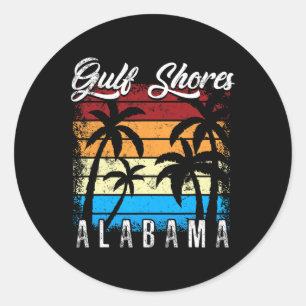 Gulf Shores Alabyma Sy And Salty Al Gear Souvenir  Classic Round Sticker