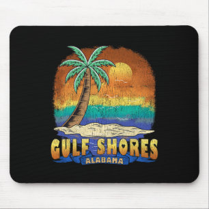 Gulf Shores Alabyma Vintage Distressed Souvenir  Mouse Pad