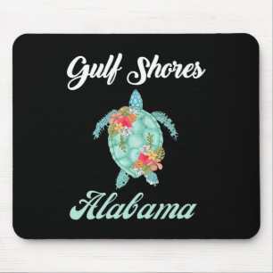 Gulf Shores Alama Sea Turtle Family Vacation Match Mouse Pad