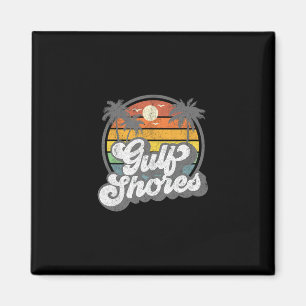 Gulf Shores Alama Vacation Palm Tree Retro Beach 7 Magnet