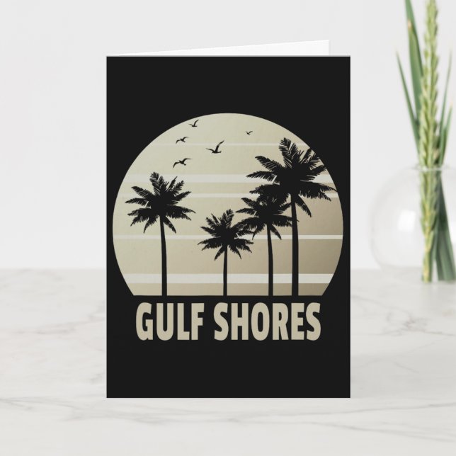 Gulf Shores Alama Vacation Souvenir  Card (Front)