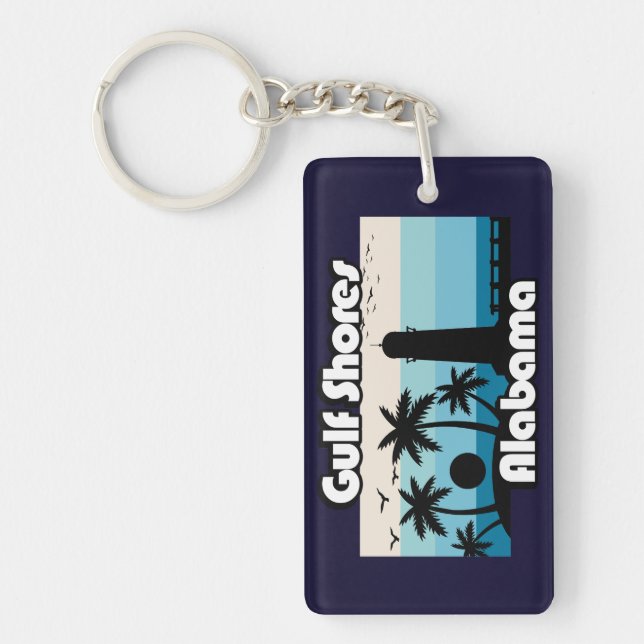 Gulf Shores Beach Alabama Key Ring (Front)