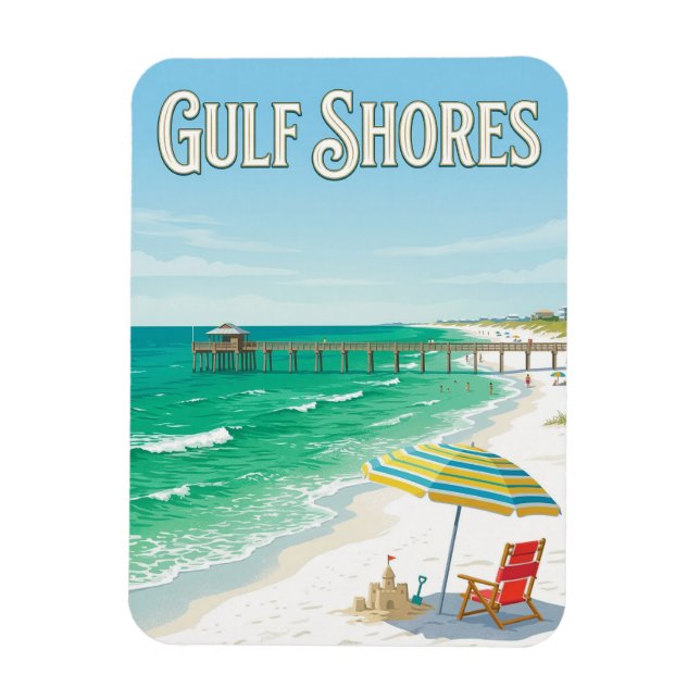 Gulf Shores Beach Magnet (Vertical)