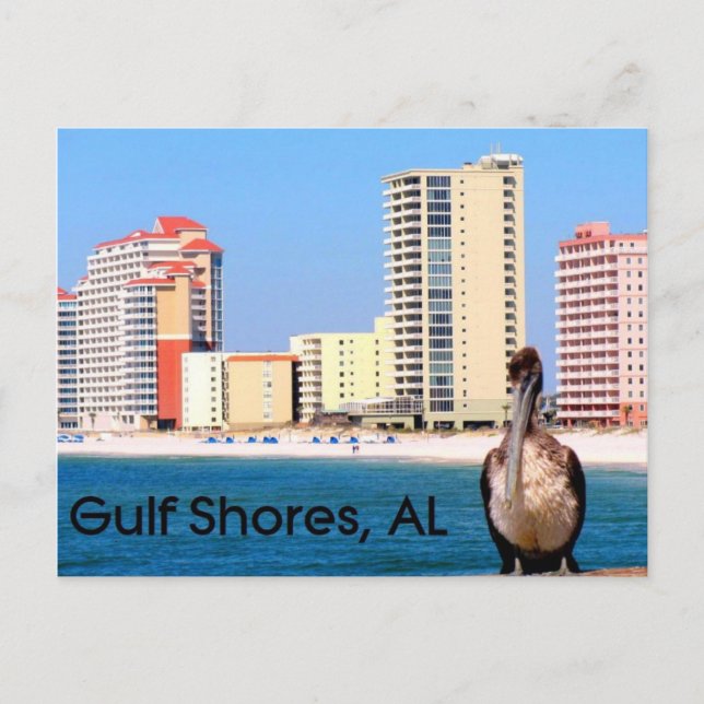 GULF SHORES Pelican Pier Postcard (Front)
