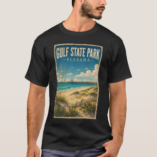 Gulf State Park Alabama Illustration Travel Art T-Shirt