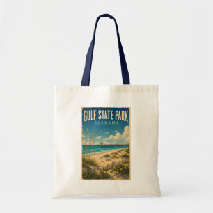 Gulf State Park Alabama Illustration Travel Art Tote Bag