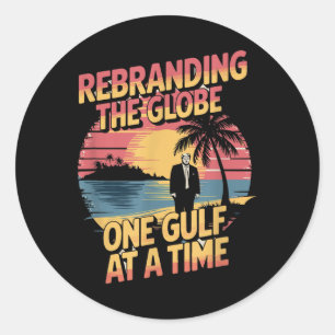 Gulf Usa America Humourous Trump Patriotic 2025 Pr Classic Round Sticker