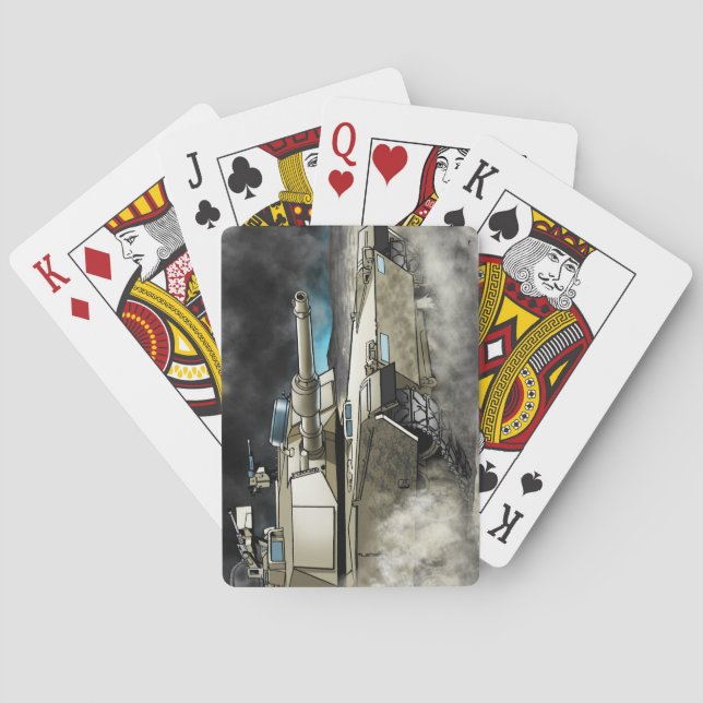 Gulf War Journal M1 tank Bicycle playing cards (Back)