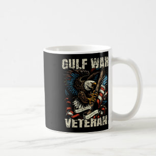 Gulf War Veteran Patriotic Eagle Usa Flag Design  Coffee Mug