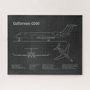 Gulfstream G500 - Aeroplane Blueprint Plans PD Jigsaw Puzzle